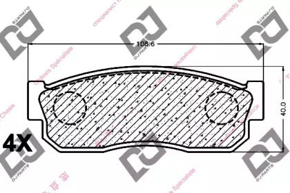 Комплект тормозных колодок DJ PARTS BP1191